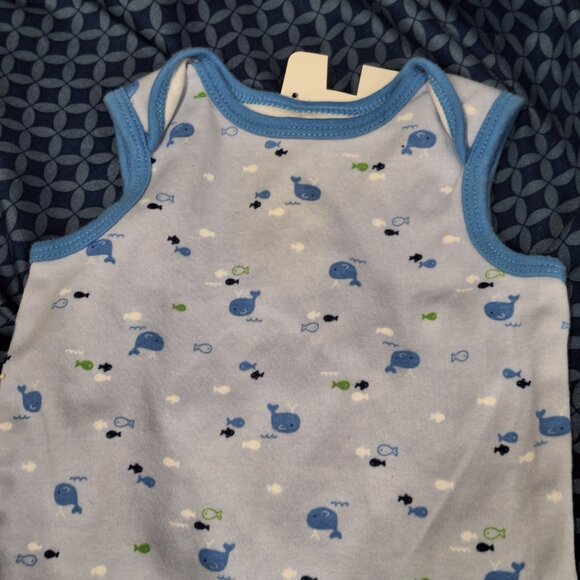 whale onesie faded glory 6-9 months - Picture 3 of 6